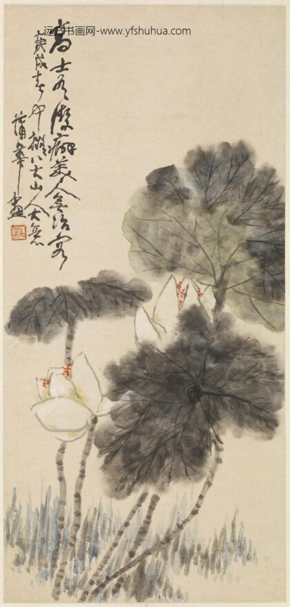 蒲华 荷花图轴.jpg