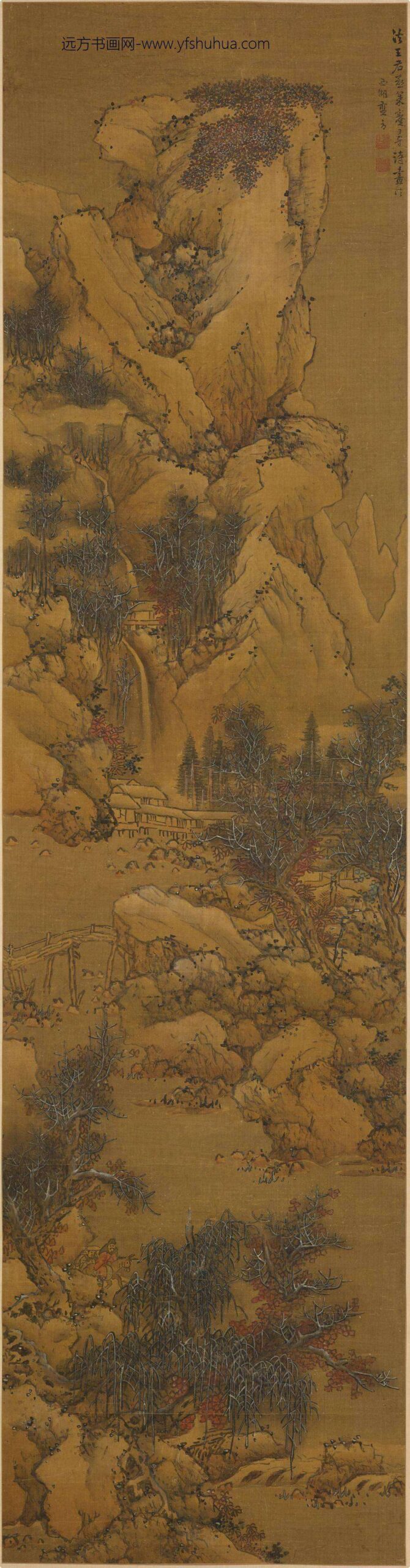 蓝孟_策蹇寻诗图轴