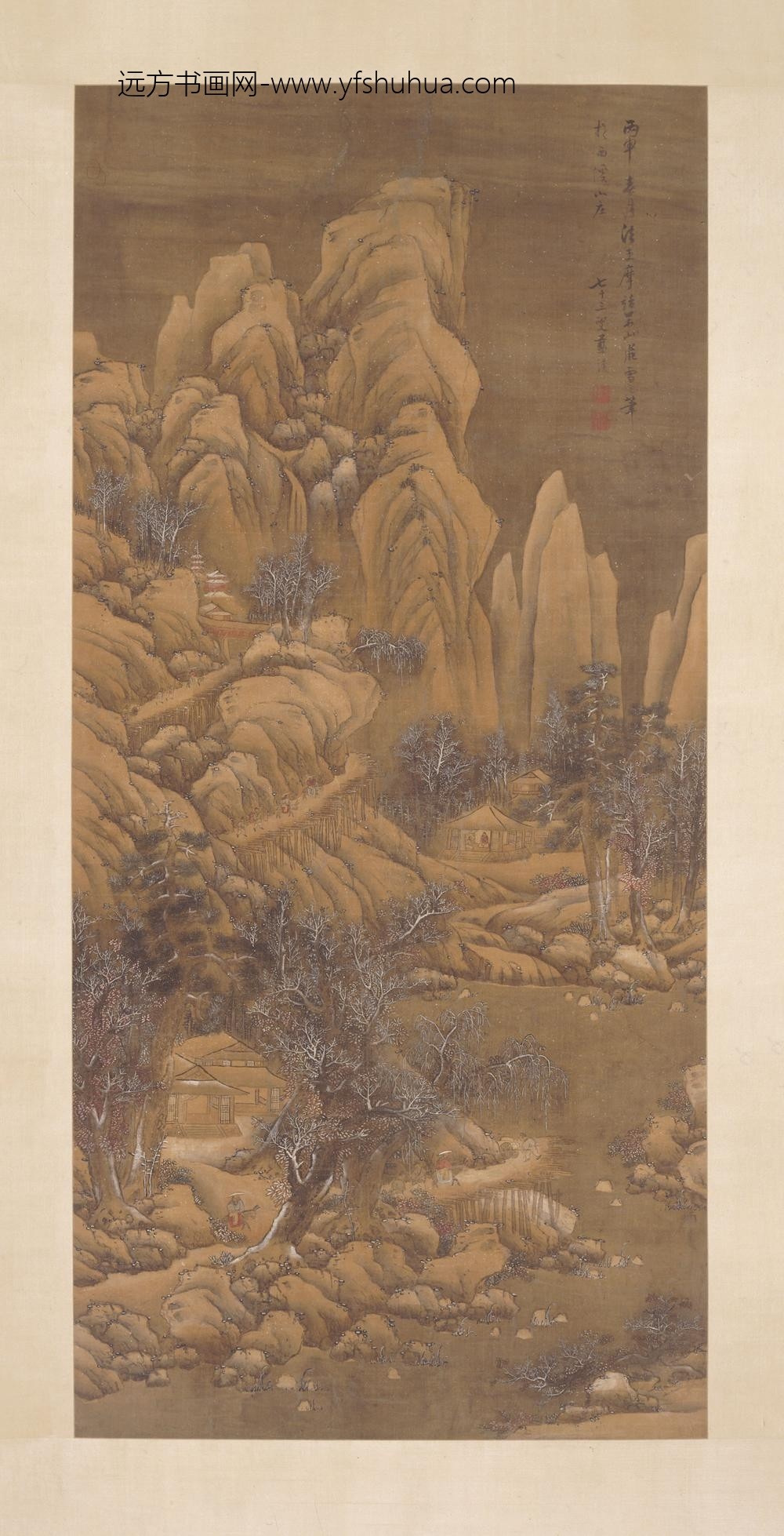 蓝瑛_万山飞雪轴