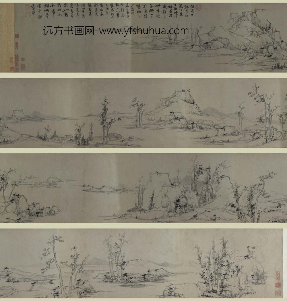 蓝瑛_仿倪瓒狮子林图卷