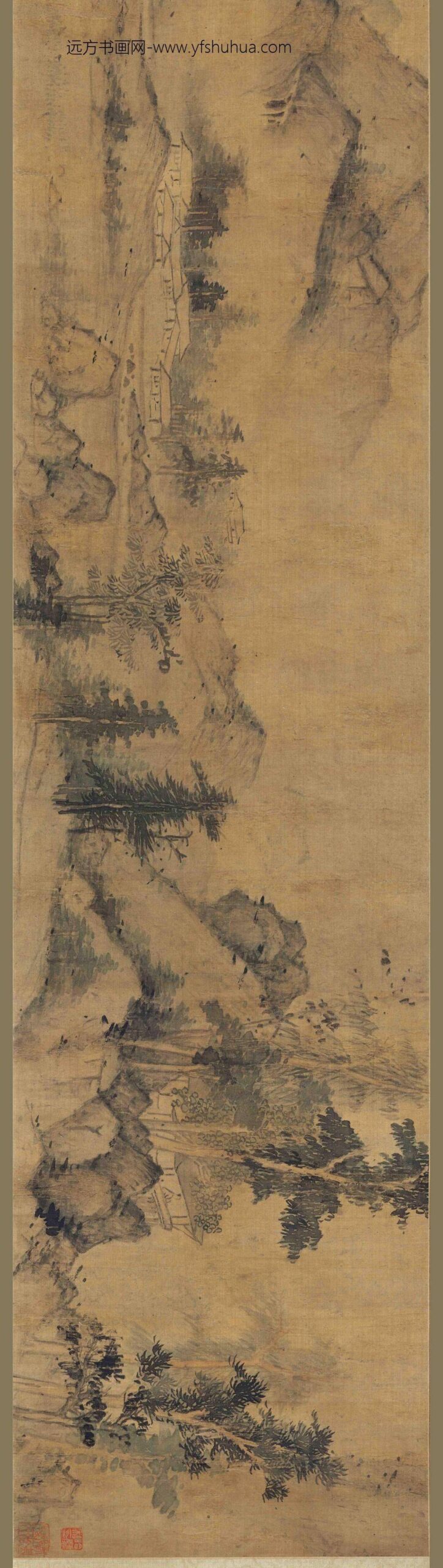 蓝瑛_仿大痴山水卷_