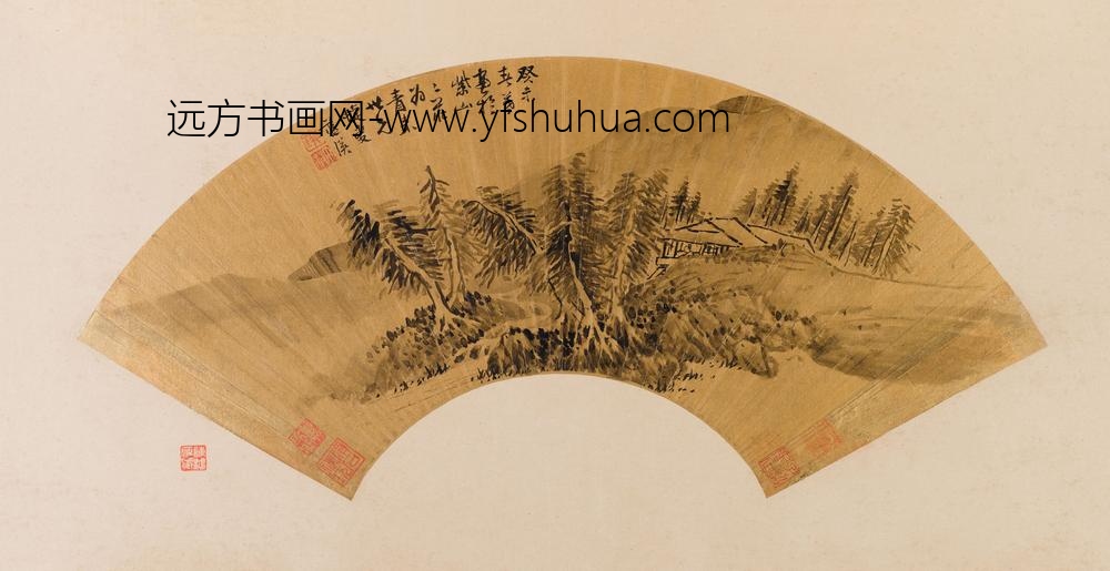 蓝瑛_山水扇册-