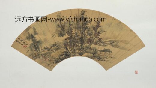 蓝瑛 水阁延秋图扇页.jpg