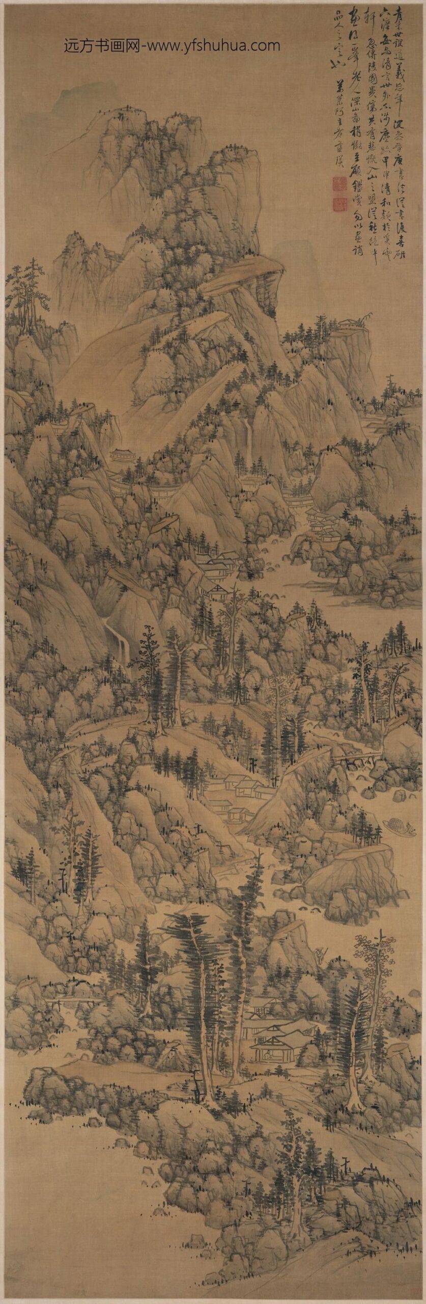 蓝瑛_深山图轴