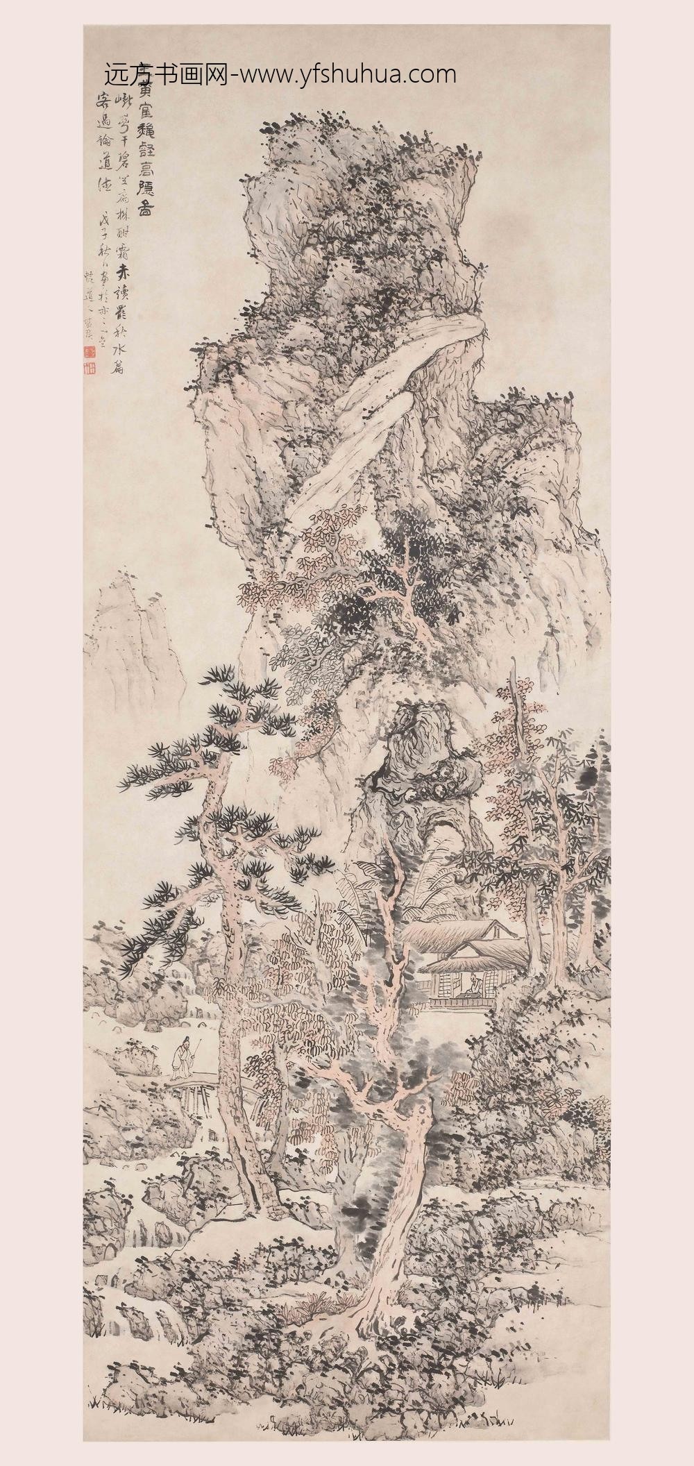 蓝瑛_秋壑高隐图轴