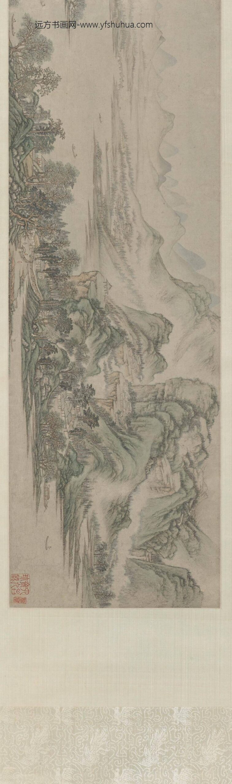 蔡嘉_春江叠嶂图卷_