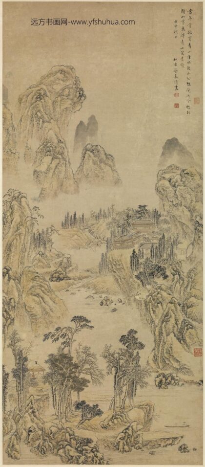 蔡嘉 秋亭对话图轴.jpg