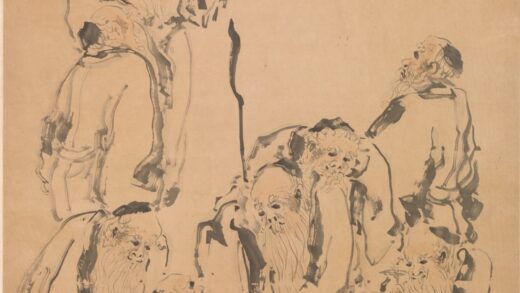 赖玉 九老图轴.jpg