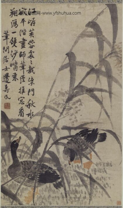 边寿民 芦雁图轴 3.jpg