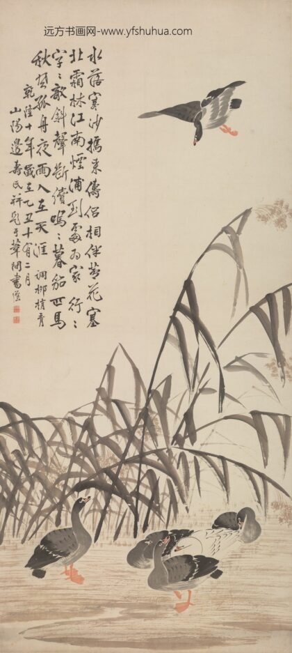 边寿民 芦雁图轴 4.jpg