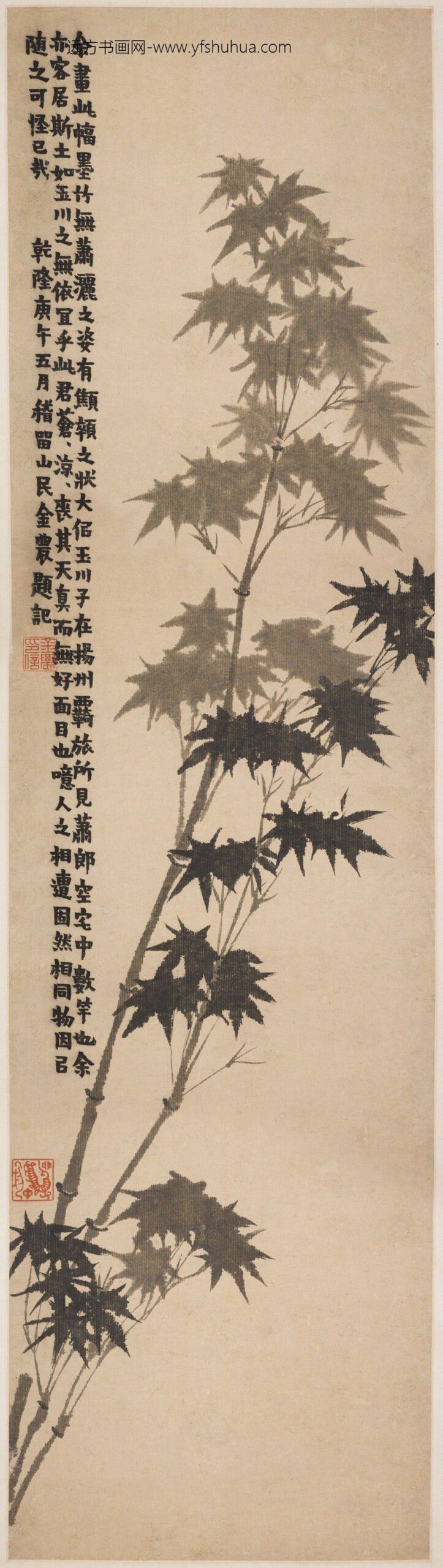 金农_墨竹图轴