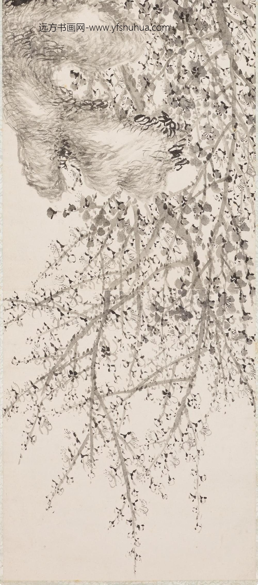 金农_梅石灵兰图横披_