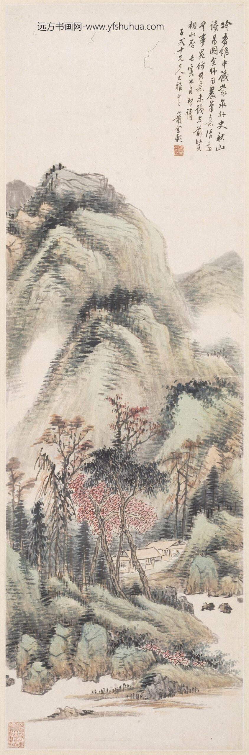 金农_秋山读易图轴