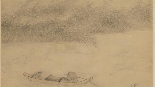 金农 风雨归舟图轴.jpg