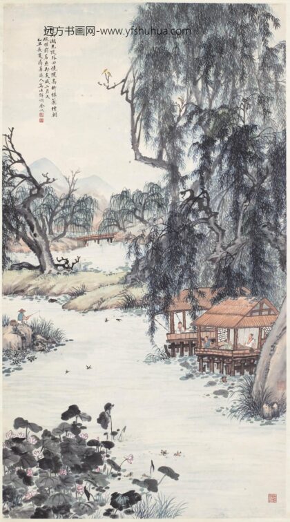 金城 湖庄消夏图轴.jpg