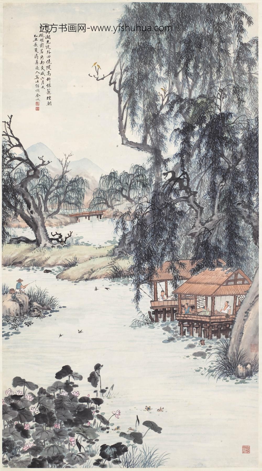 金城_湖庄消夏图轴