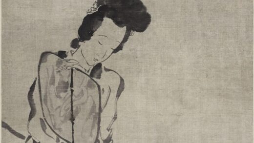 闵贞 执扇仕女图轴.jpg