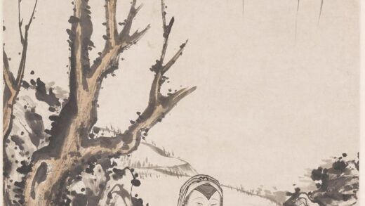 闵贞 提篮仕女图轴.jpg