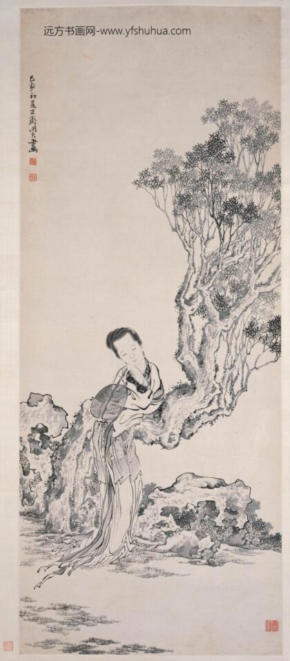 闵贞 纨扇仕女图轴.jpg