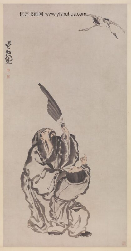 闵贞 观鹤图轴.jpg