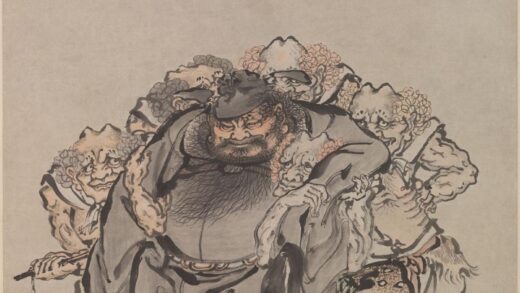 闵贞 钟馗醉酒图轴.jpg