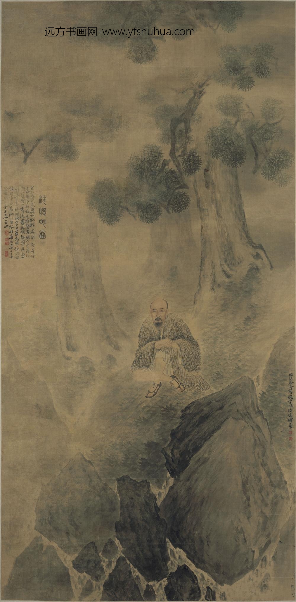 陆㬙_涂洛陆㬙高其佩洗聪明图轴