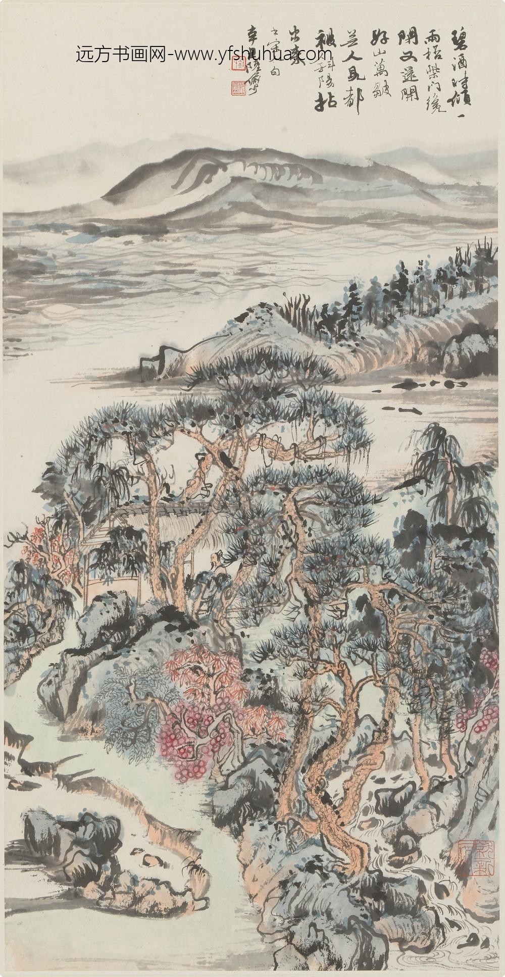 陆俨少_宋人诗意图轴