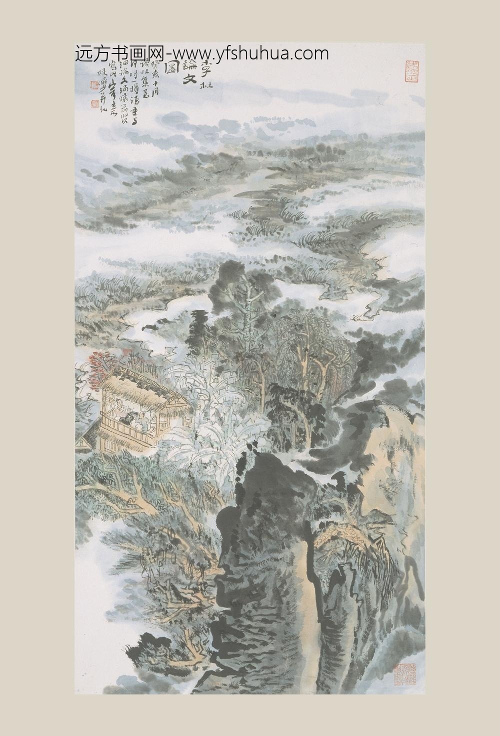 陆俨少_李杜论文图轴