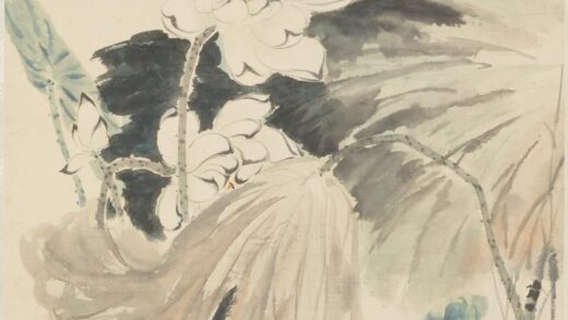 陆抑非 荷花鸳鸯图轴.jpg