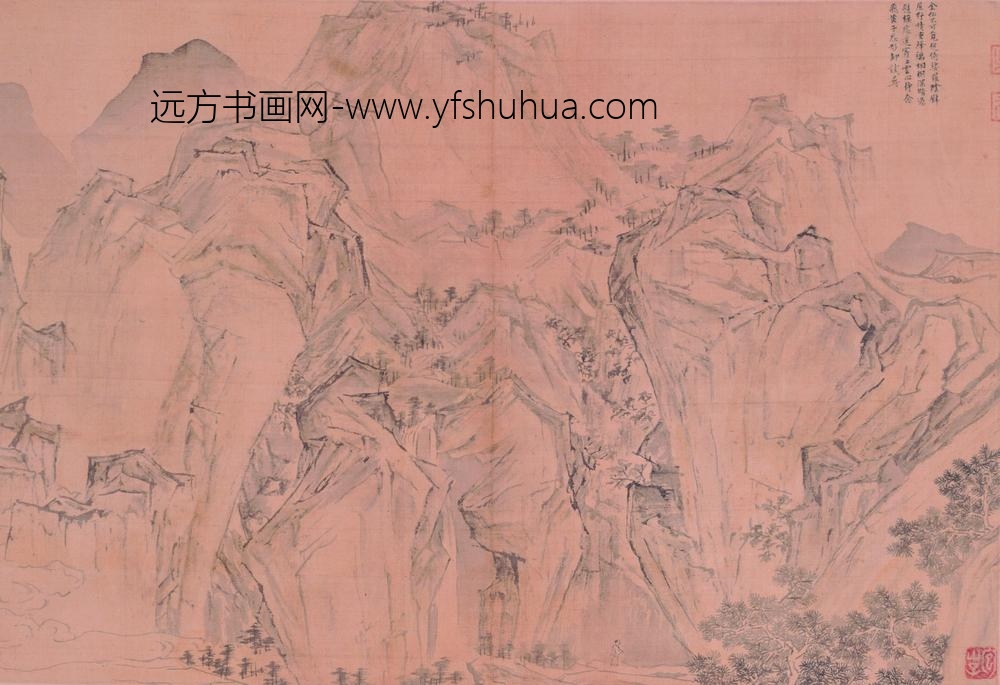 陆治_临王履华山图册_