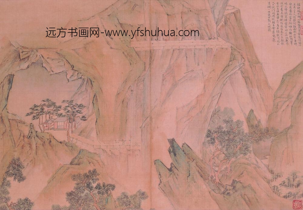 陆治_临王履华山图册_