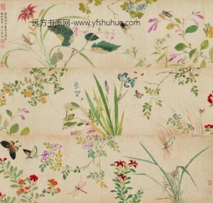 陆治 花蝶草虫卷.jpg