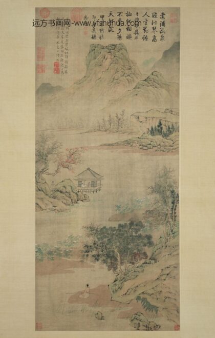 陆治 草阁枫林图轴.jpg