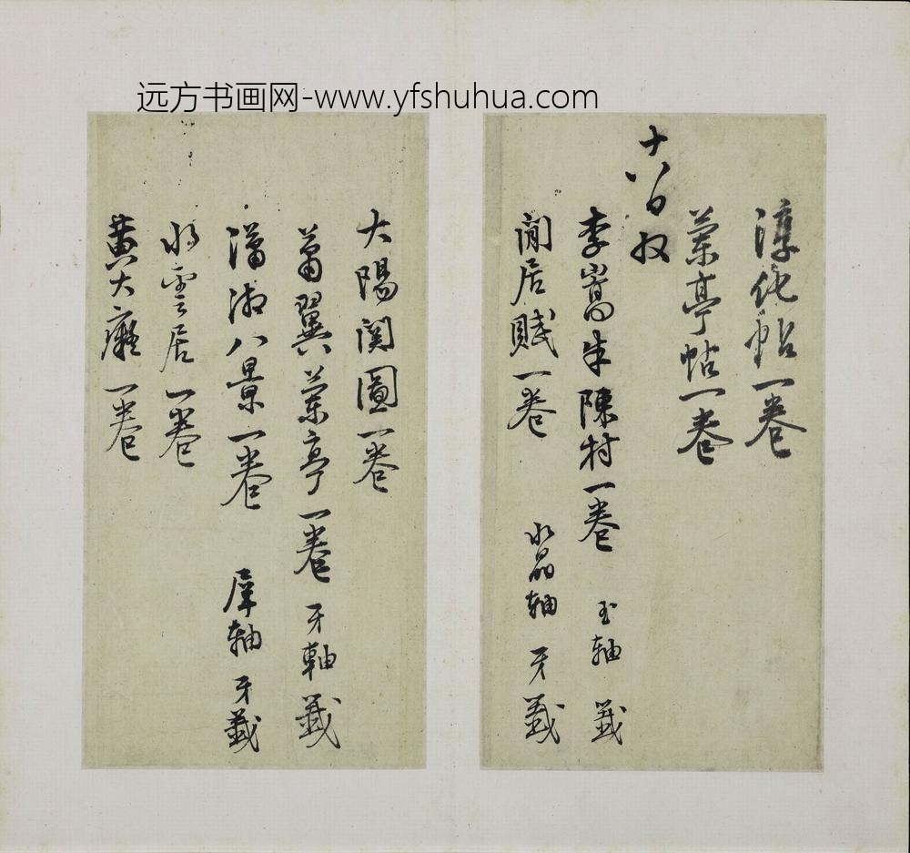 陆深_行书收藏书画稿本册_