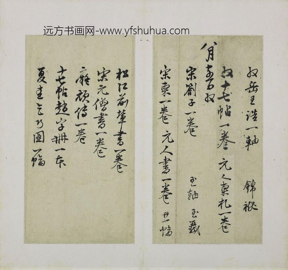 陆深_行书收藏书画稿本册_