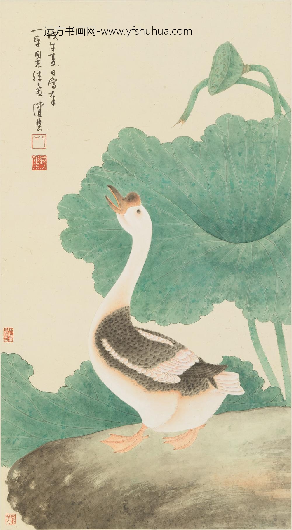 陈佩秋_莲鹅图轴