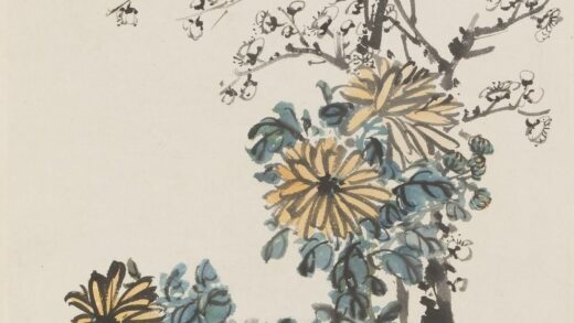 陈半丁 陈年（陈云彰） 梅菊同春图轴.jpg