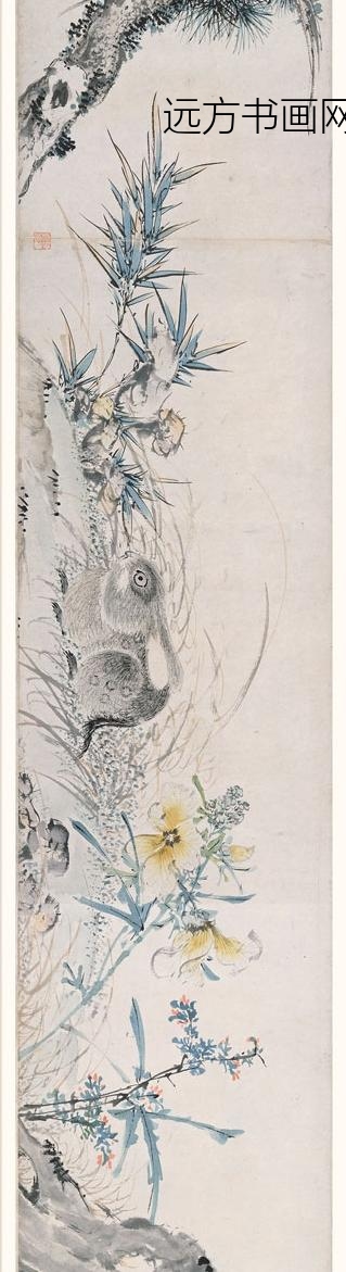 陈嘉言_花卉鸟兽图卷_