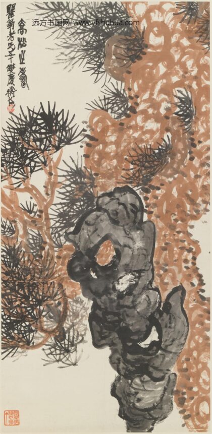 陈师曾衡恪 乔松之寿图轴.jpg