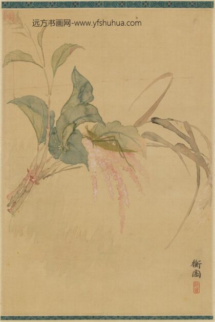 陈师曾衡恪 红蓼蚱蜢图轴.jpg