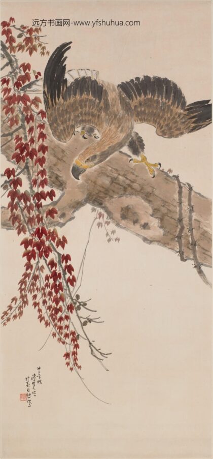 陈树人 红树飞鵰图轴.jpg