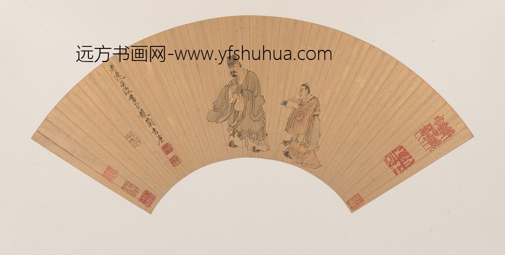 陈洪绶_人物山水扇册