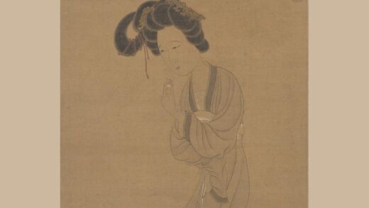 陈洪绶 拈花仕女轴.jpg