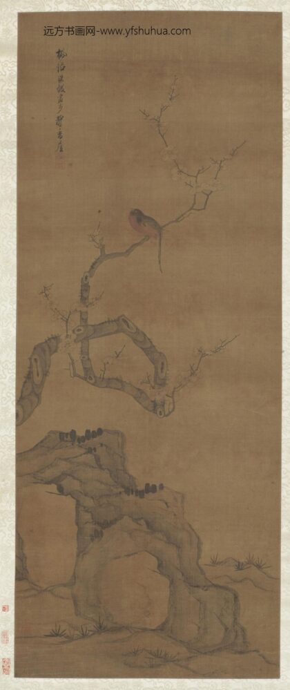 陈洪绶 梅花山鸟图轴.jpg