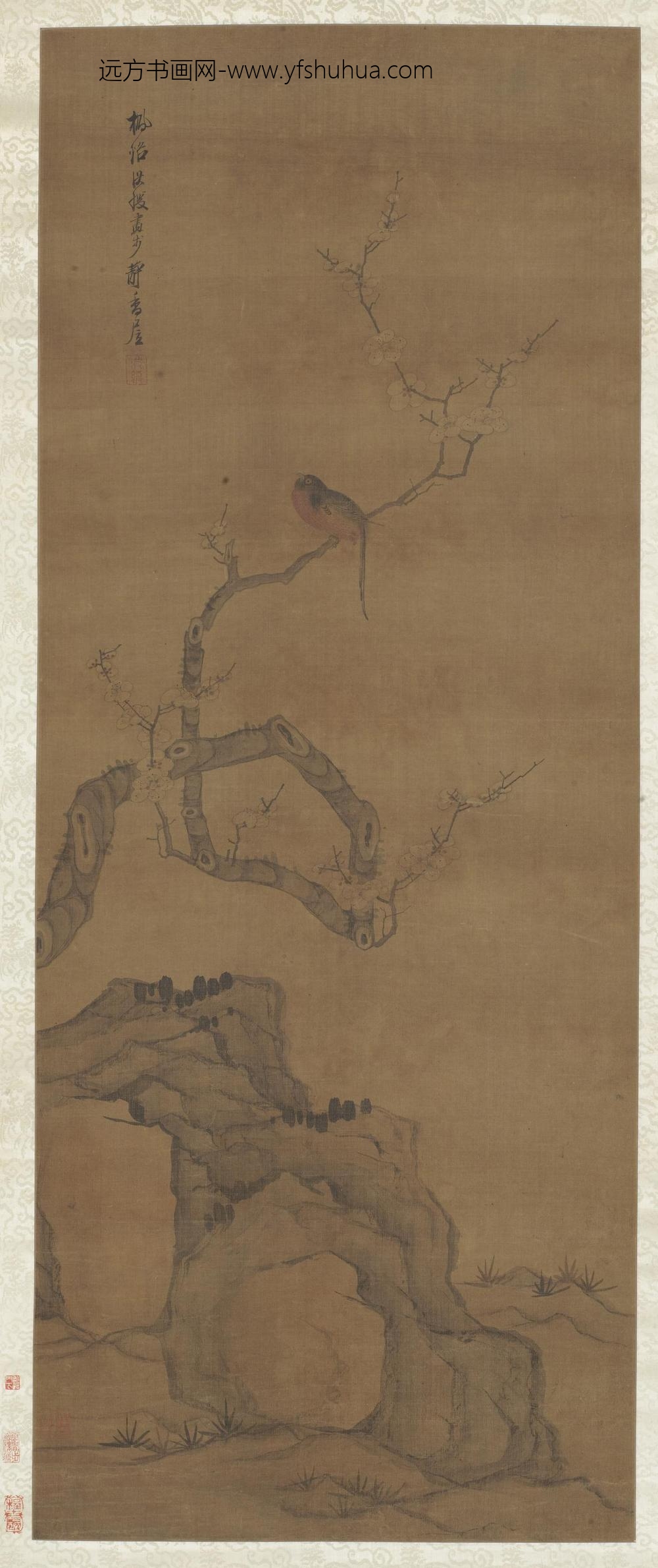 陈洪绶_梅花山鸟图轴