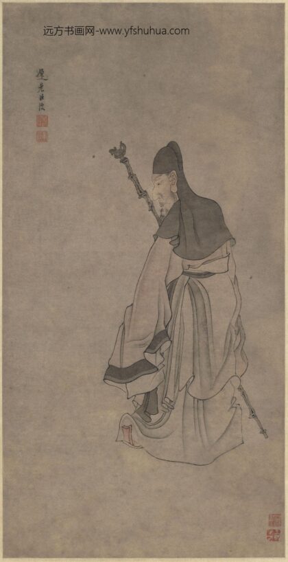 陈洪绶 策杖图轴.jpg