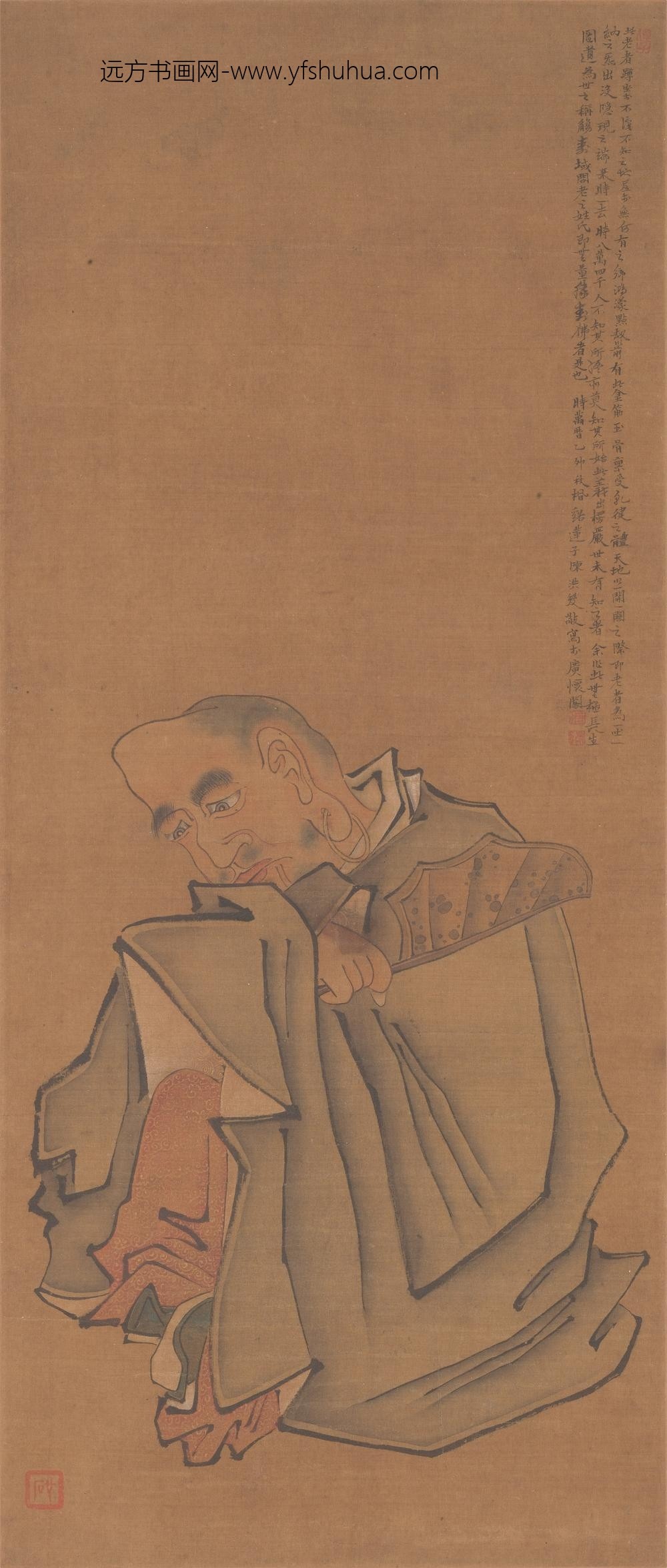 陈洪绶_罗汉像轴