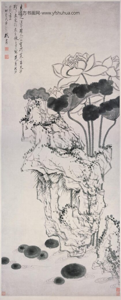 陈洪绶 莲石图轴.jpg