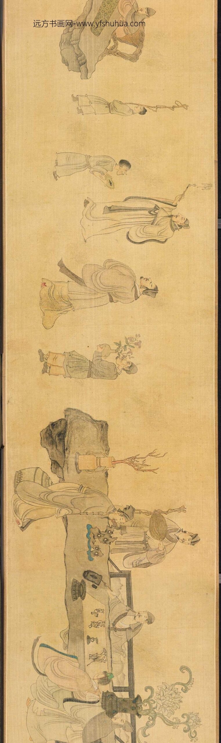 陈洪绶_西园图卷_