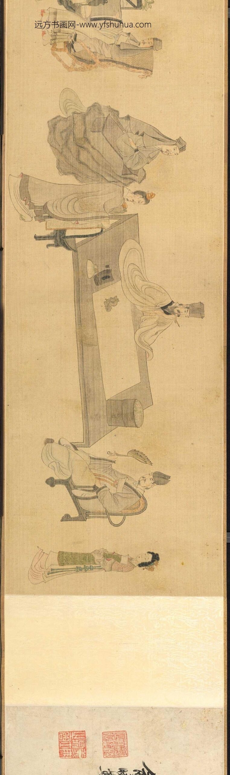 陈洪绶_西园图卷_